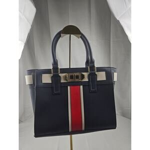 Aldo Handbag Patriotic Navy Red and White Gold hardware Zip closure